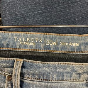 Talbots flawless fit slim ankle jean 20W